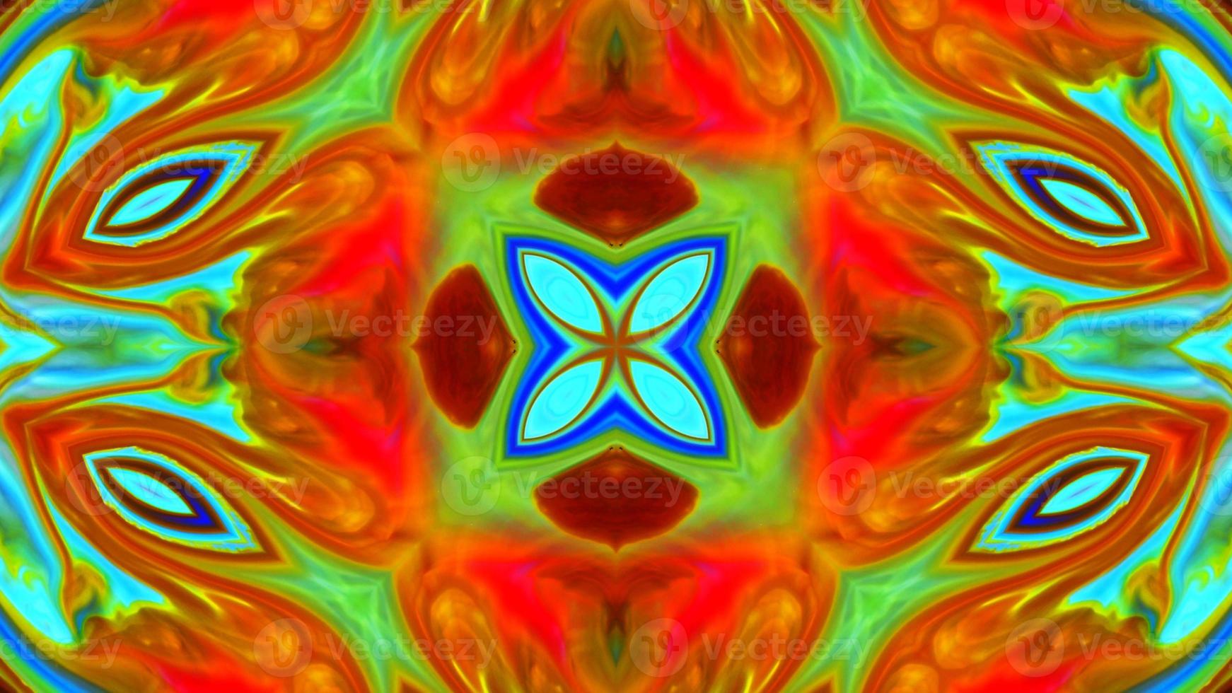 Wonderful Kaleidoscope Backgrounds Created From Colorful Ink Paint Spread photo