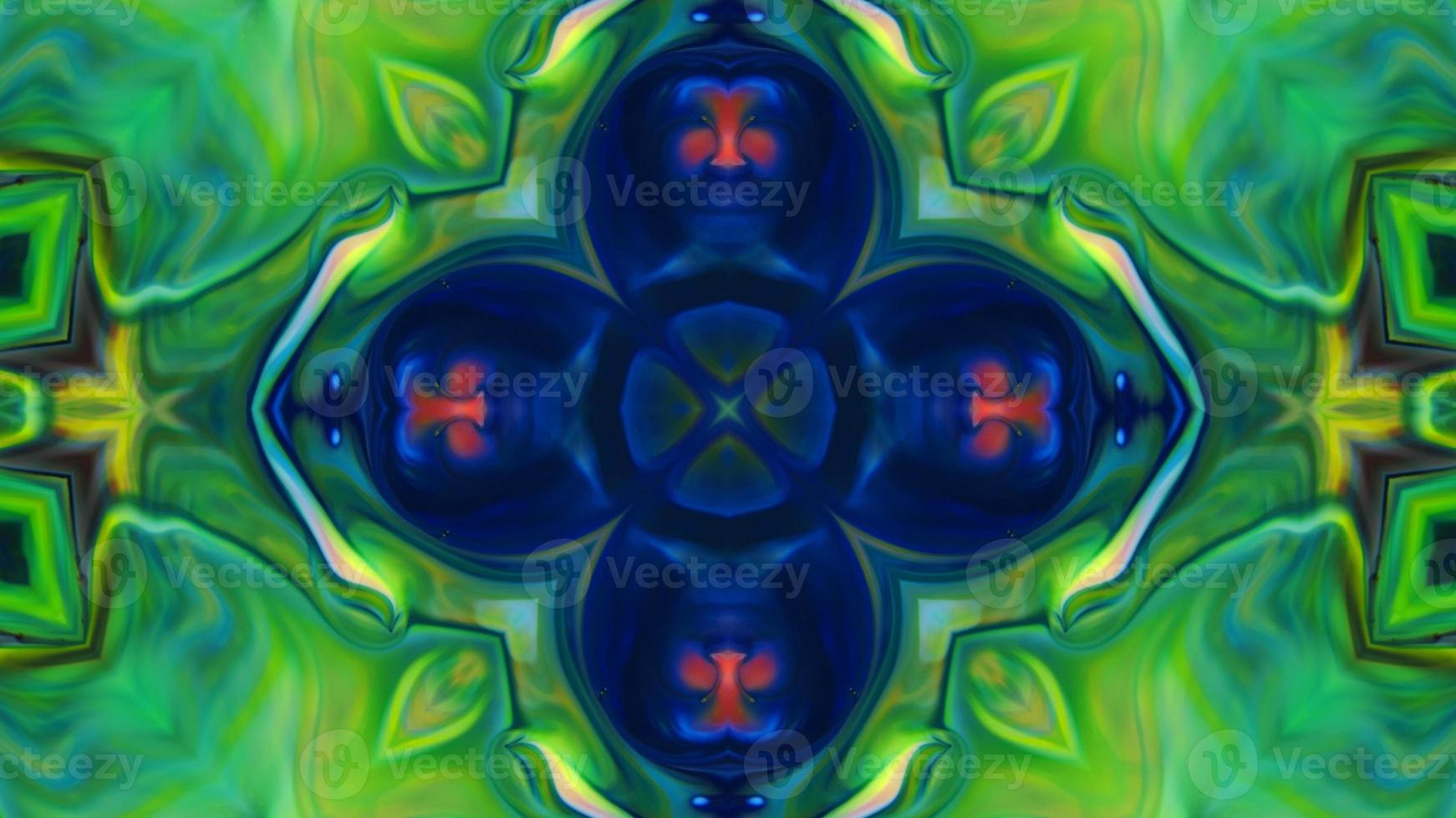 Wonderful Kaleidoscope Backgrounds Created From Colorful Ink Paint Spread photo