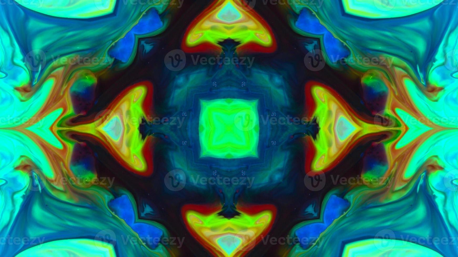 Wonderful Kaleidoscope Backgrounds Created From Colorful Ink Paint Spread photo
