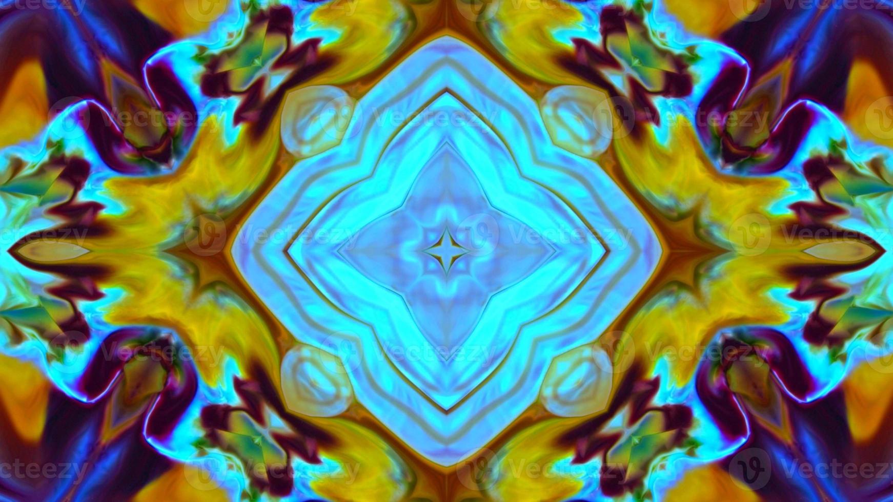 Wonderful Kaleidoscope Backgrounds Created From Colorful Ink Paint Spread photo