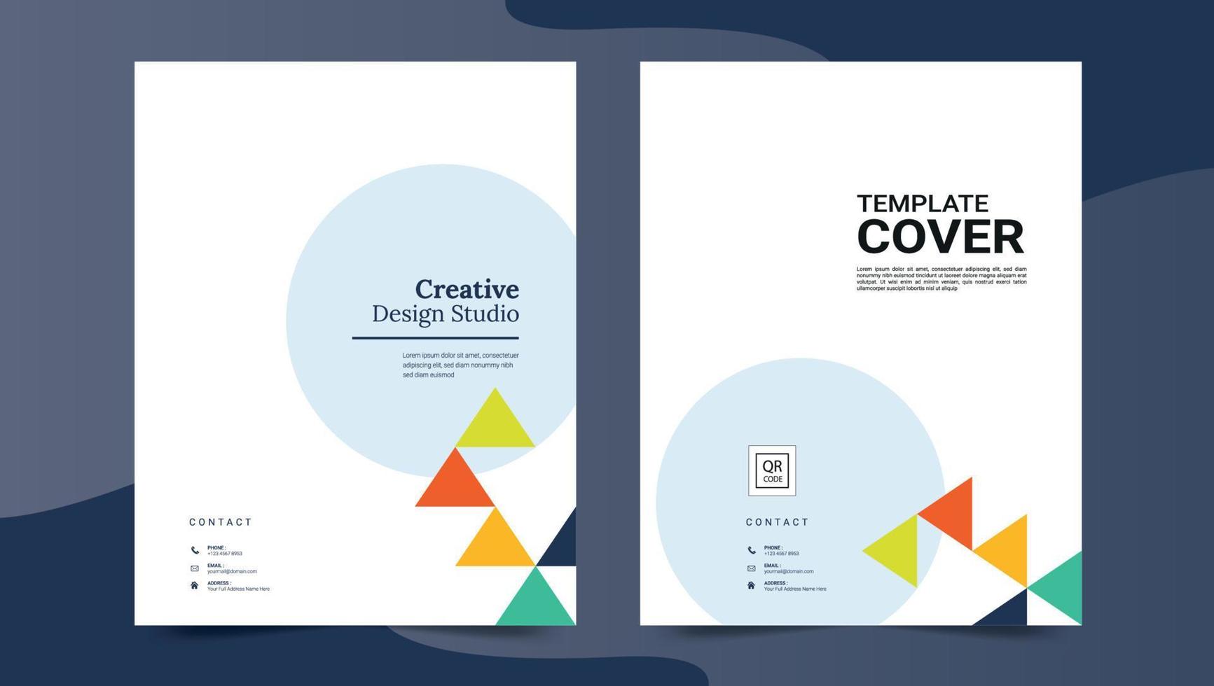 Brochure, poster, flyer, pamphlet, magazine, cover design with space for photo background, vector illustration template in A4 size Free Vector