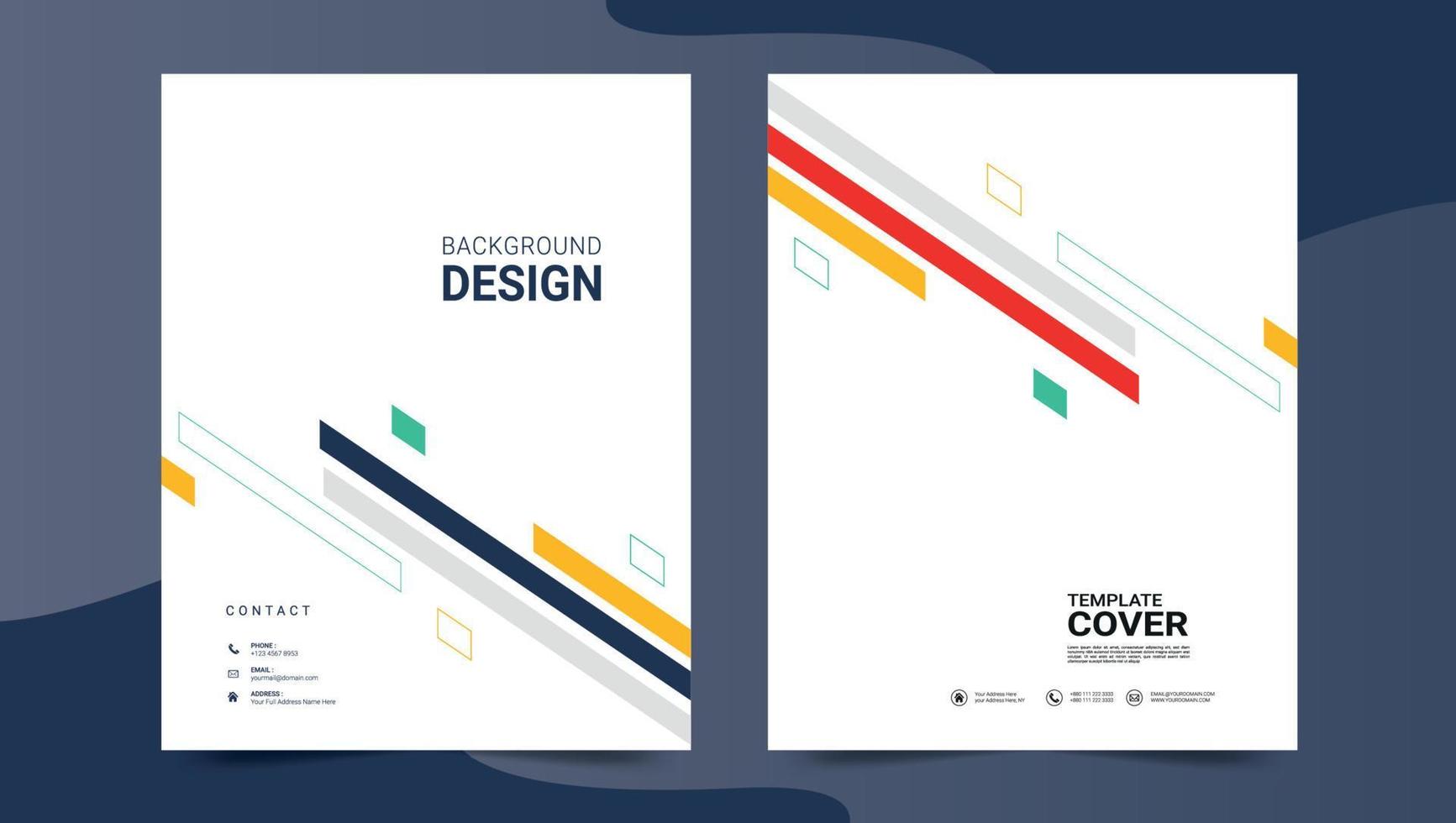 Brochure, poster, flyer, pamphlet, magazine, cover design with space for photo background, vector illustration template in A4 size Free Vector