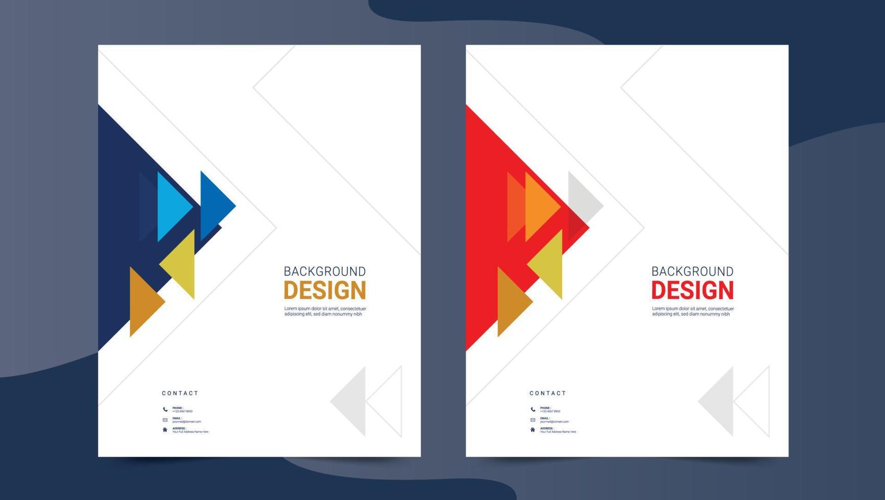 Brochure, poster, flyer, pamphlet, magazine, cover design with space for photo background, vector illustration template in A4 size Free Vector