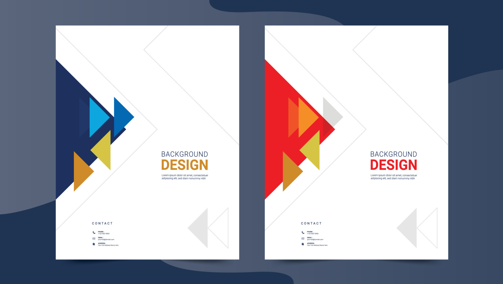 Brochure, poster, flyer, pamphlet, magazine, cover design with space