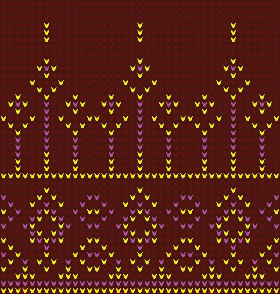 Geometric ethnic pattern. Design for Saree, Patola, Sari, Dupatta, Vyshyvanka, rushnyk, dupatta, Clothing, fabric, batik, Knitwear, Embroidery, Ikkat, Pixel pattern. Traditional Design. vector