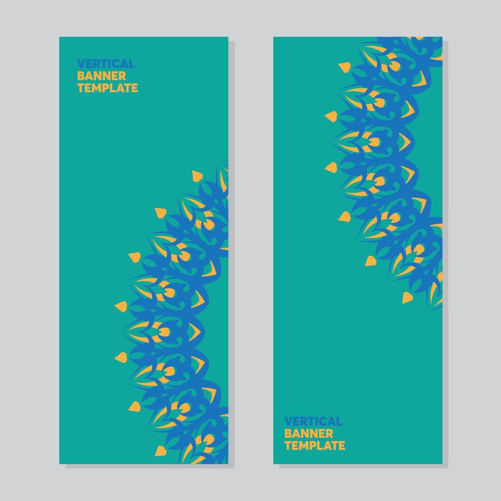 colección de banners verticales con estilo minimalista y adornos antiguos vector