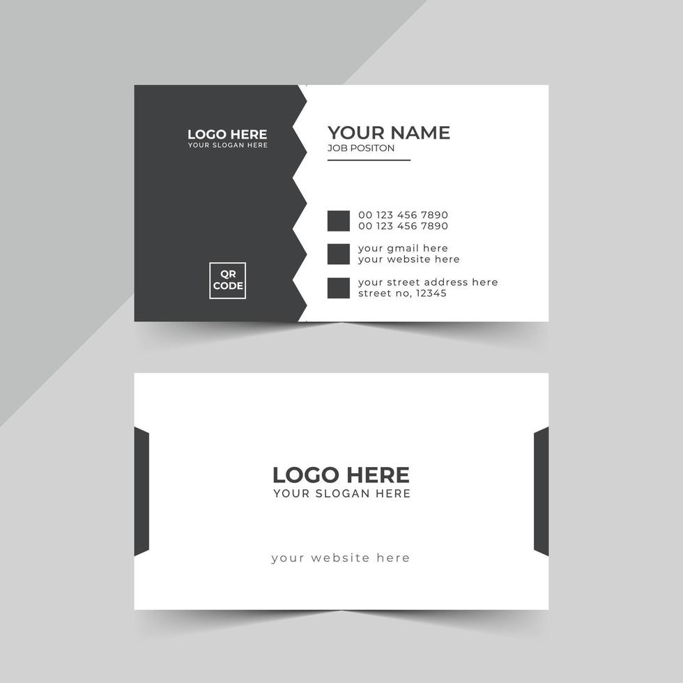 stander and simple business card design vector