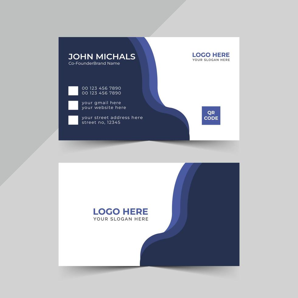 stander and simple business card design vector