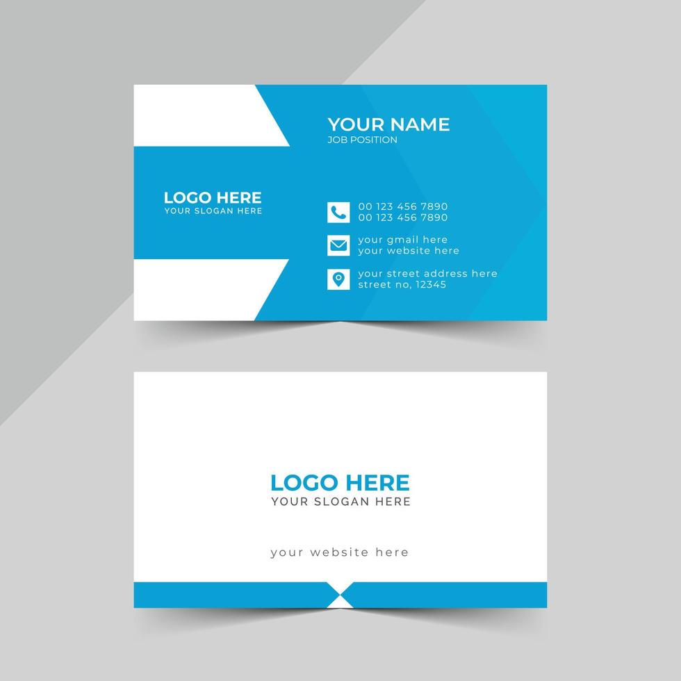 stander and simple business card design vector