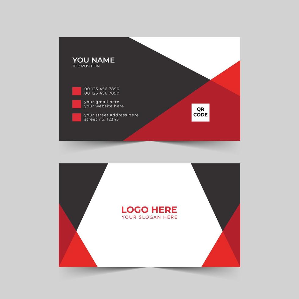 stander and simple business card design vector