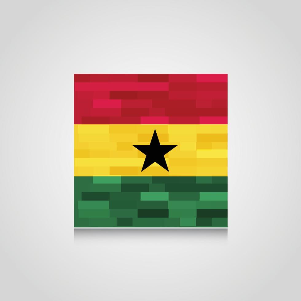 Ghana Abstract Flag Background vector