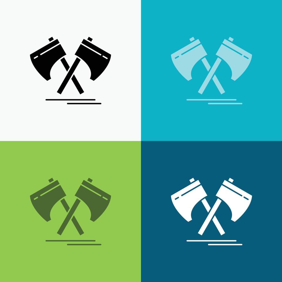 Axe. hatchet. tool. cutter. viking Icon Over Various Background. glyph style design. designed for web and app. Eps 10 vector illustration