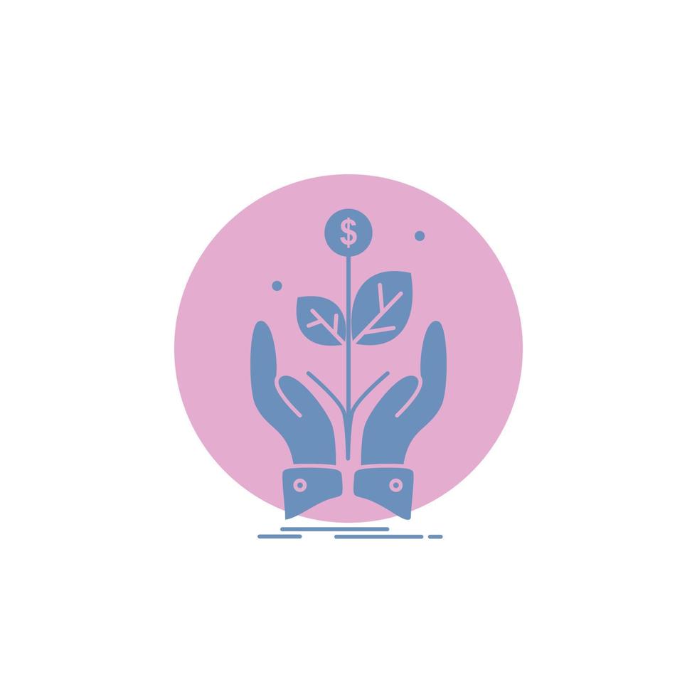 business. company. growth. plant. rise Glyph Icon. vector