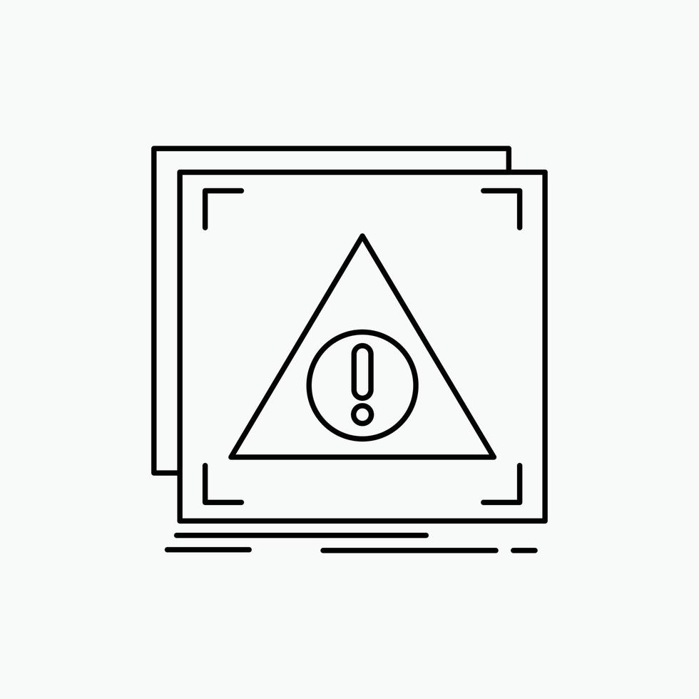 error. solicitud. denegado. servidor. icono de línea de alerta. ilustración vectorial aislada vector