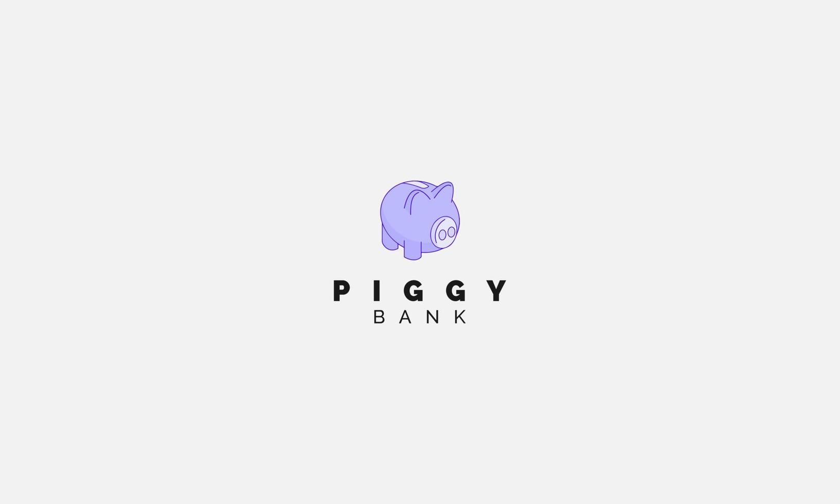 piggy bank icon Logo Design vector