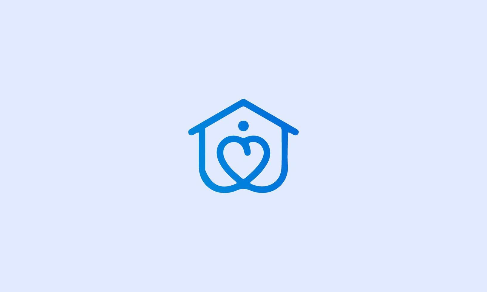 Medical Love Home logo template vector icon