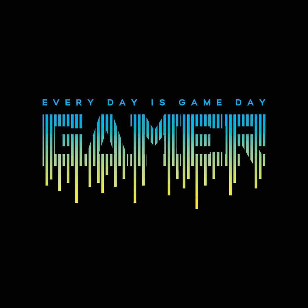Gammer illustration typography. perfect for t shirt design vector