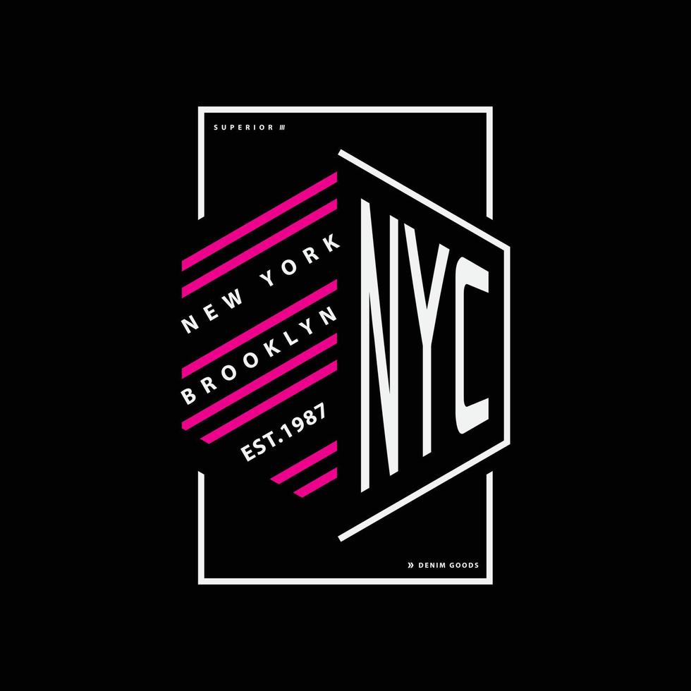 New york brooklyn t-shirt and apparel design vector