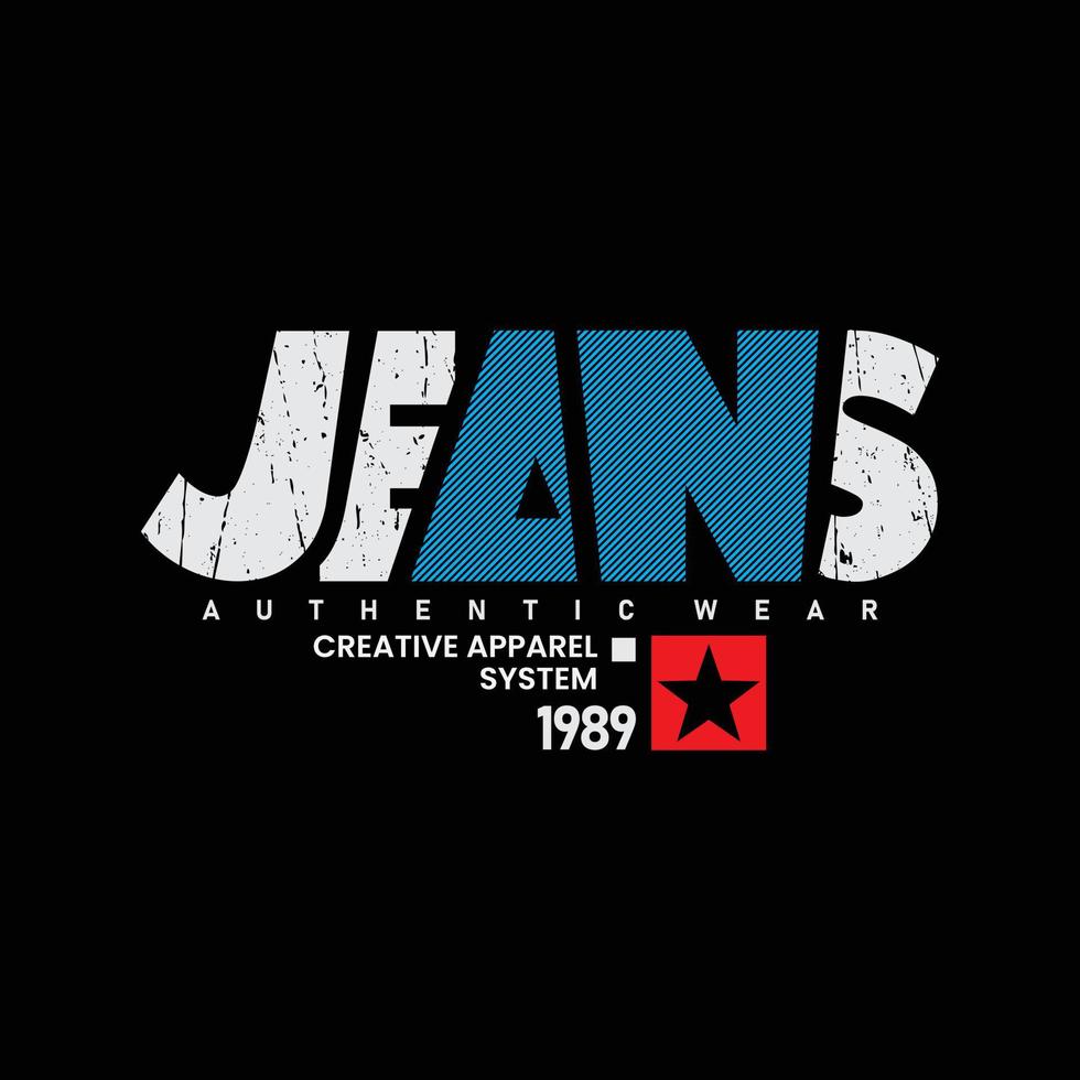 Jeans t-shirt and apparel design vector