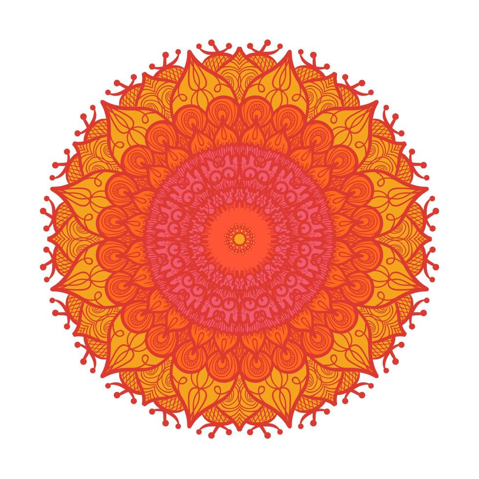 Mandala Line Template vector