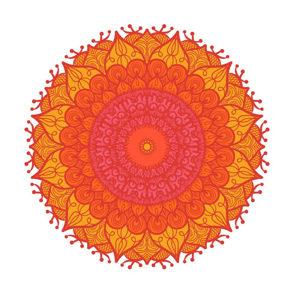 Mandala Line Template vector