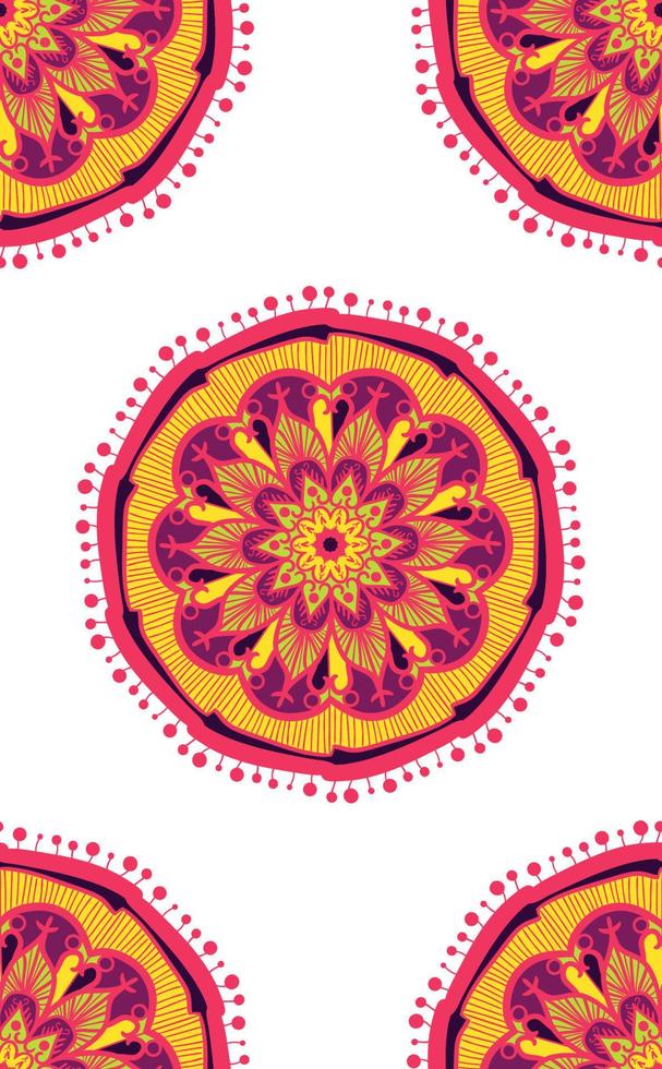 Native Bright Seamless Pattern from boho mandala vector