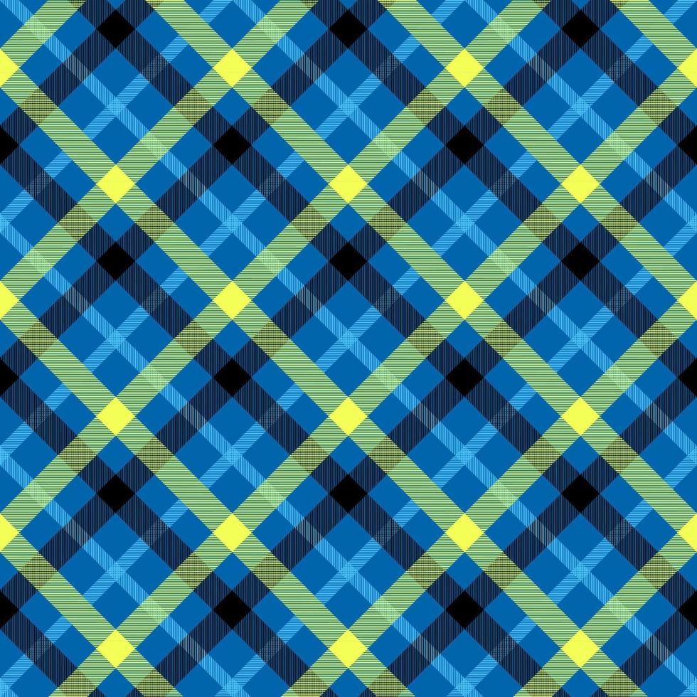 Tartan blue color seamless vector pattern