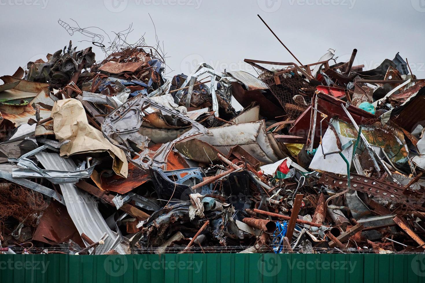 Metal waste dump for recycling photo