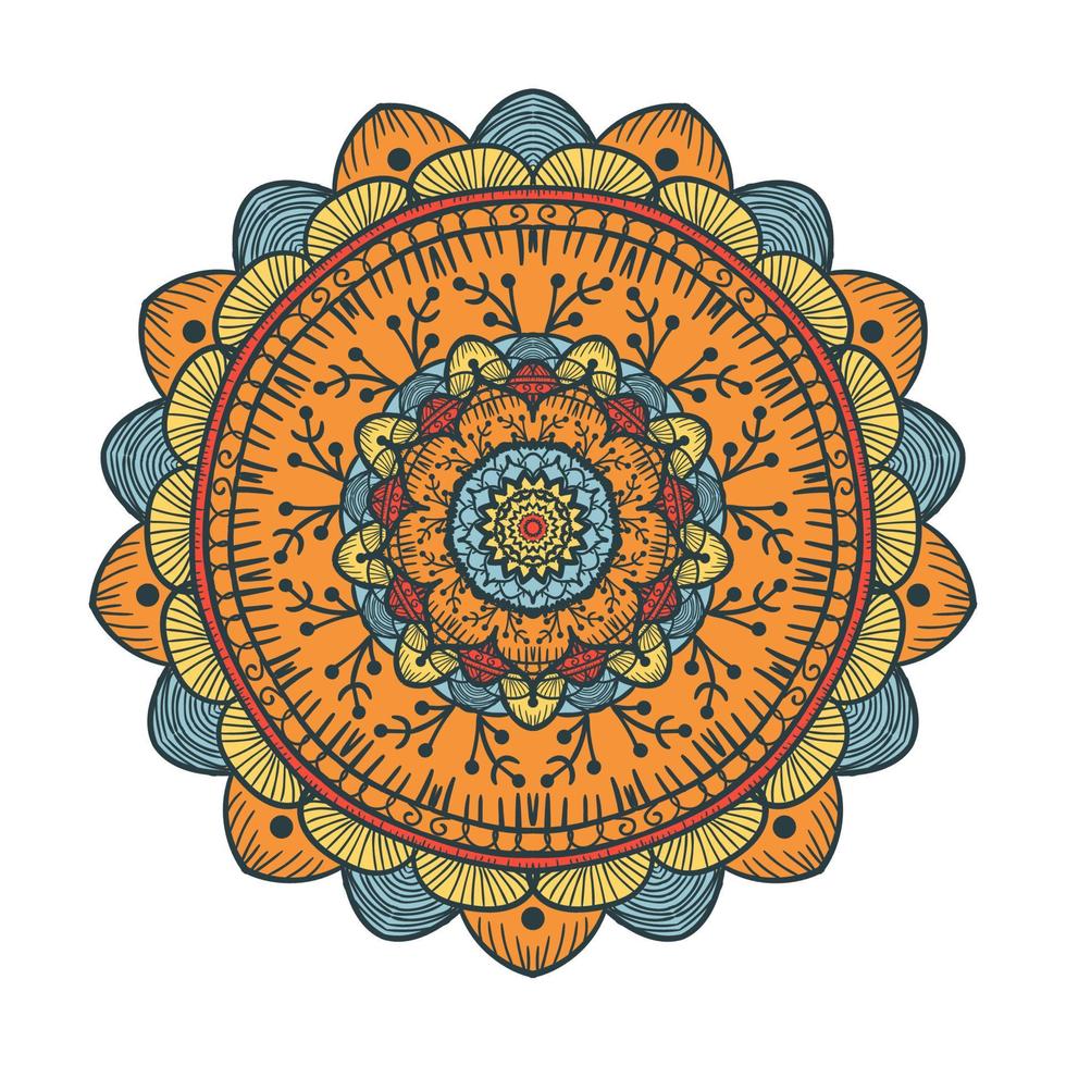 Mandala Line Template vector