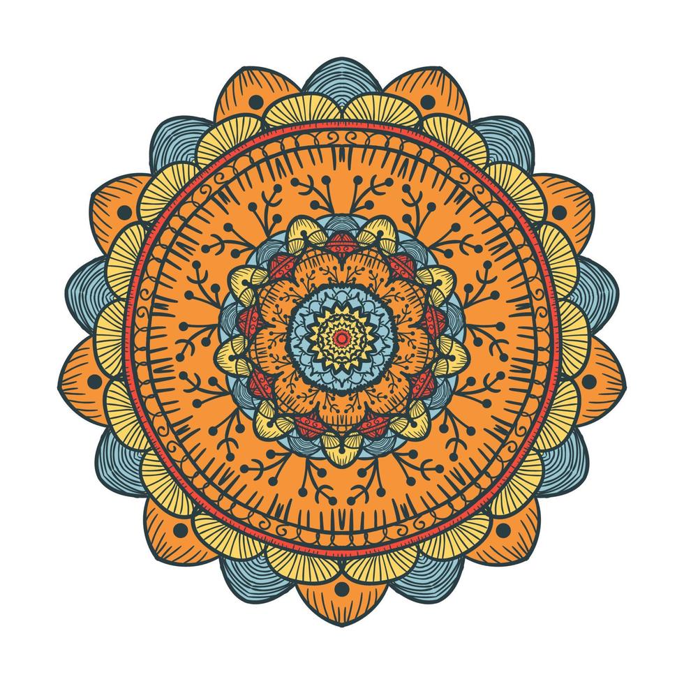 plantilla de línea de mandala vector