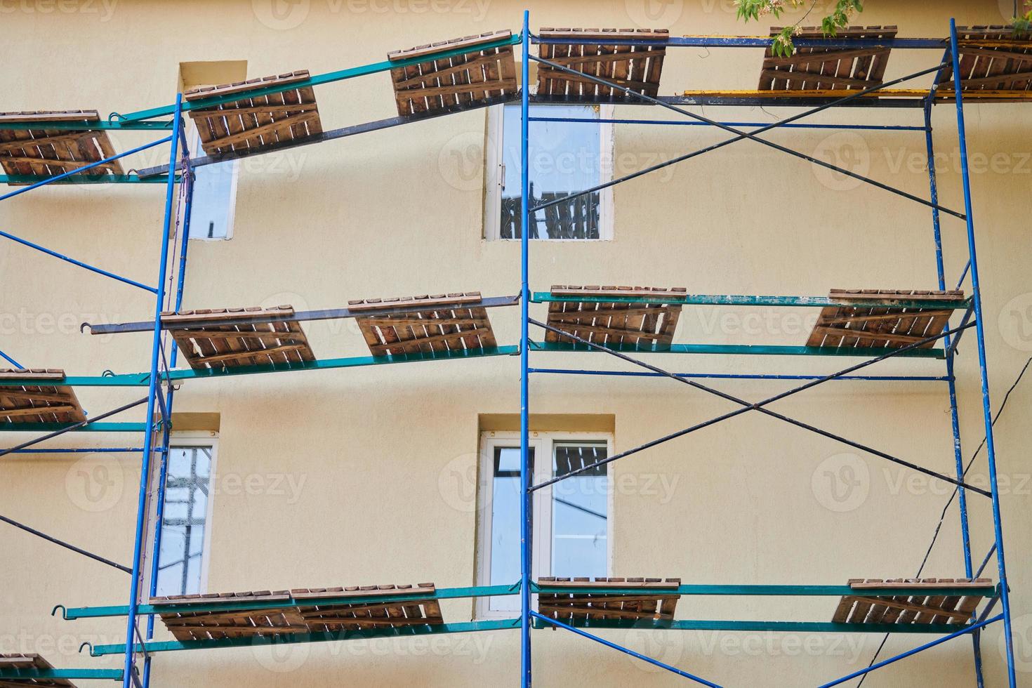 Scaffolding on construction site photo