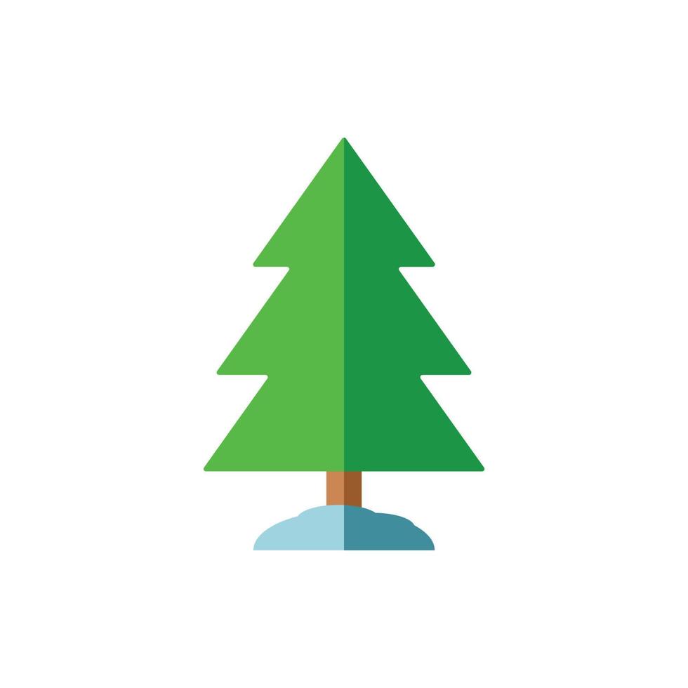 New year, Christmas, holiday concept. Vector flat illustration of Christmas tree for web sites, apps, adverts, books, shops, stores
