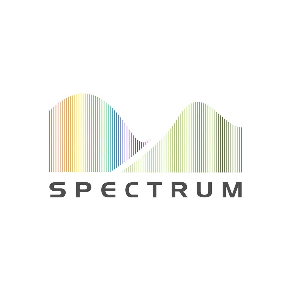 Spectrum wave logo vector isolated on white background