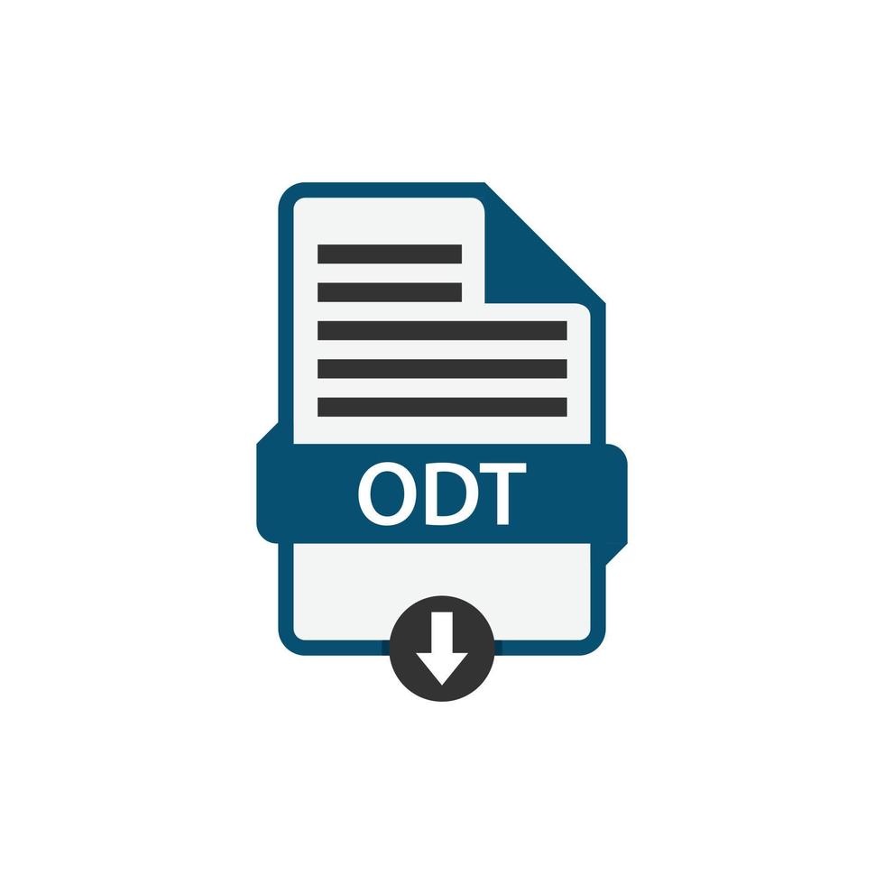 ODT document download file vector
