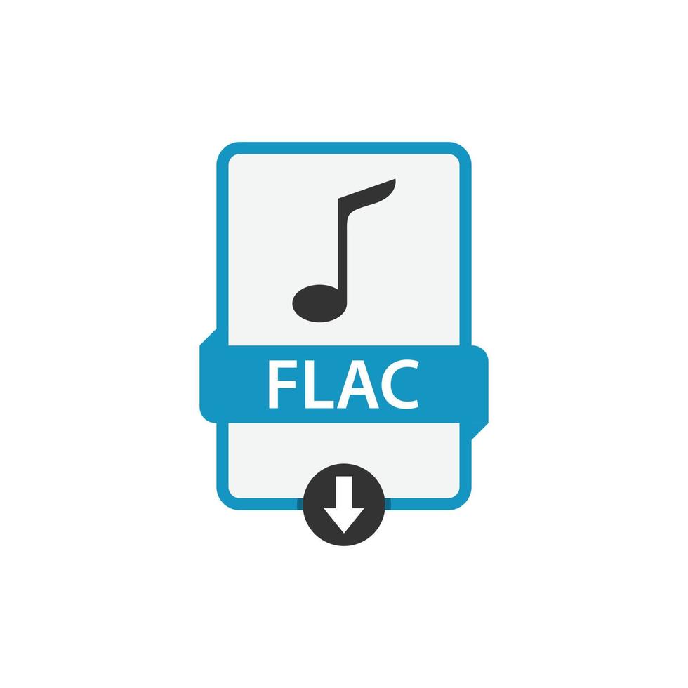 vector de archivo de audio de descarga flac