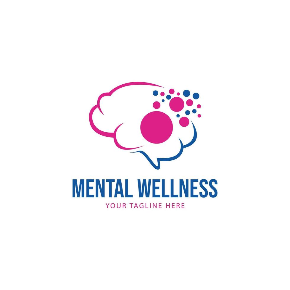 Mental health and psychology concept logo vector