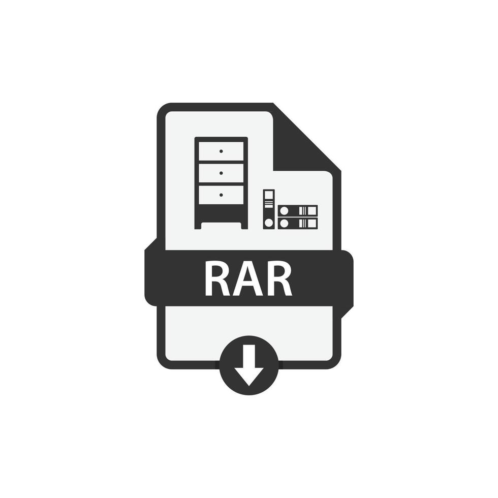 RAR document download file vector