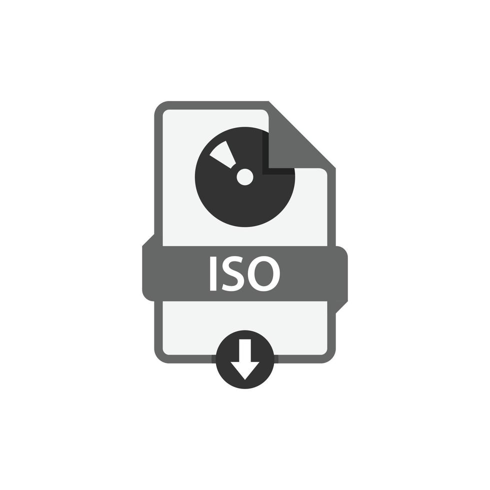 ISO document download file vector