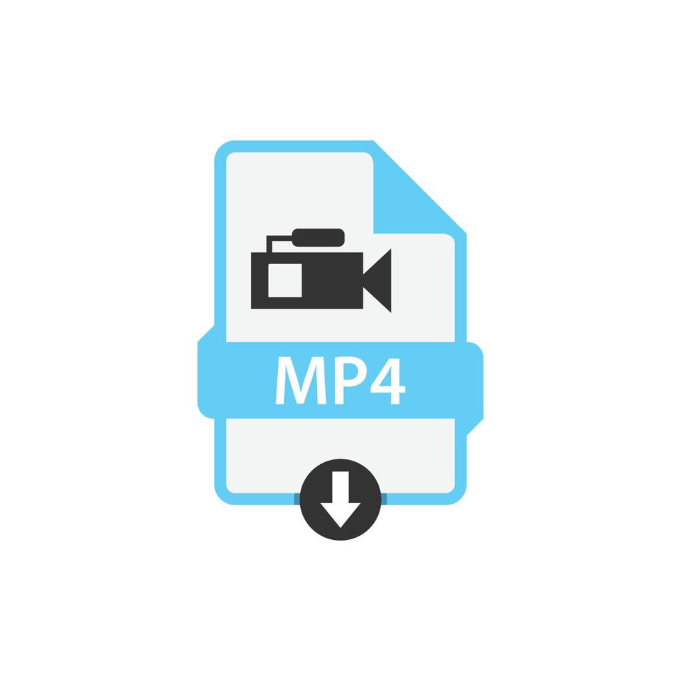 MP4 download video file vector