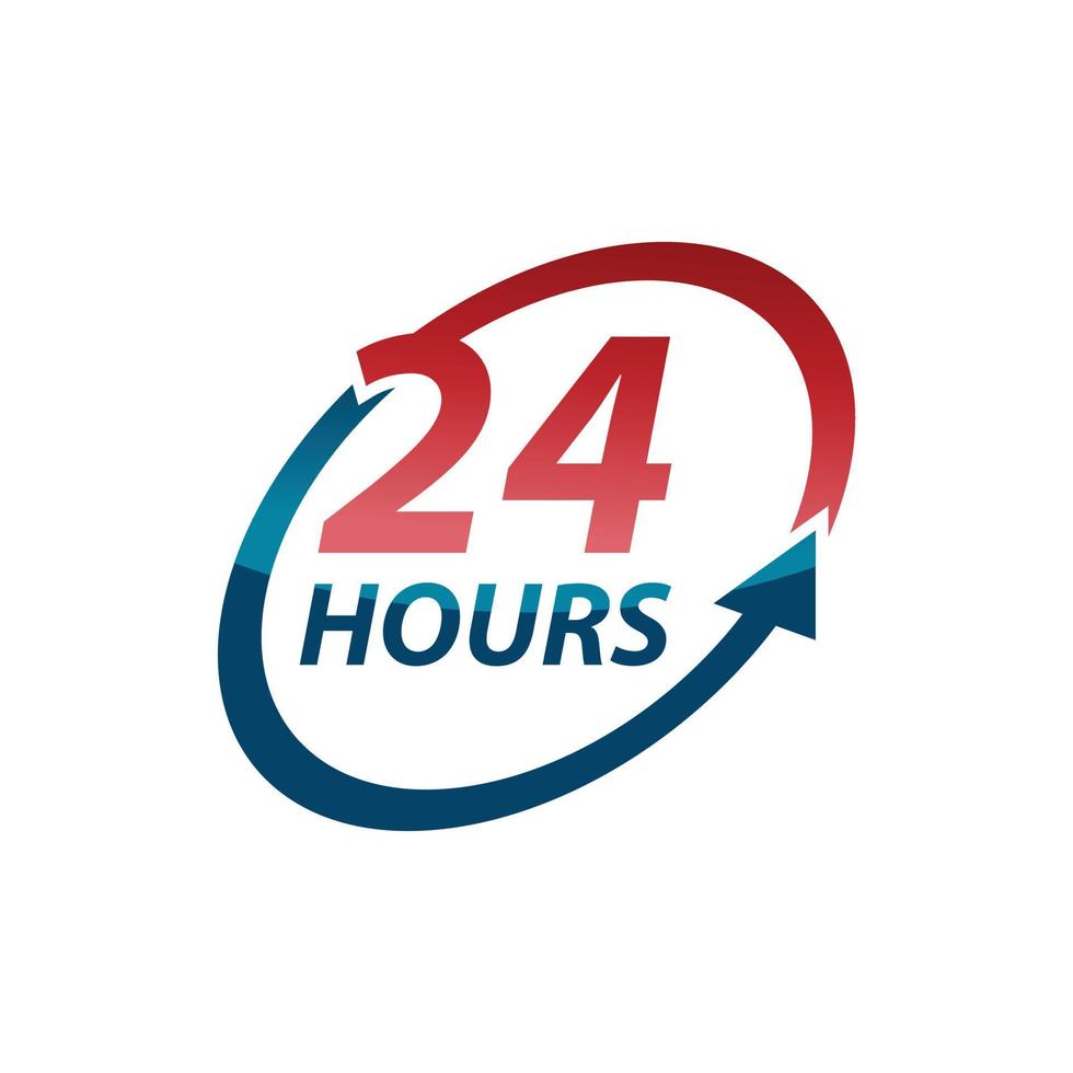 The 24 hours icon design image vector
