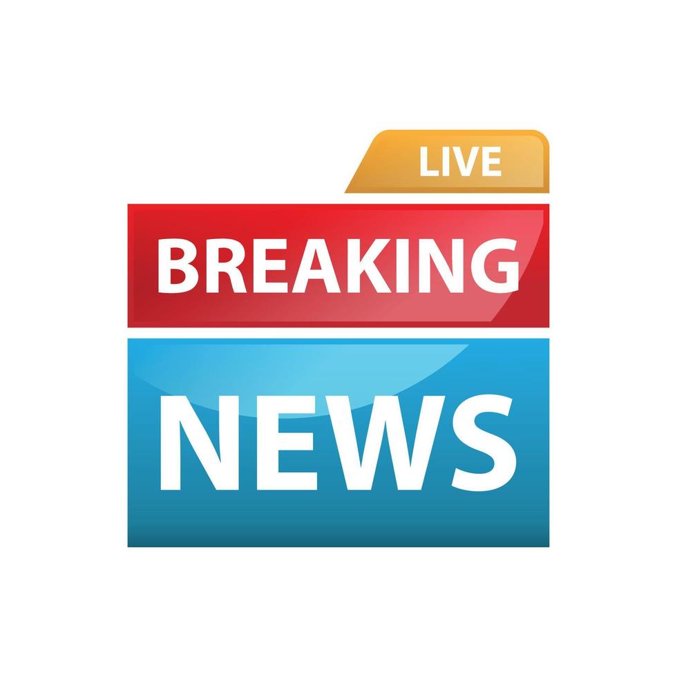 Breaking news logo vector