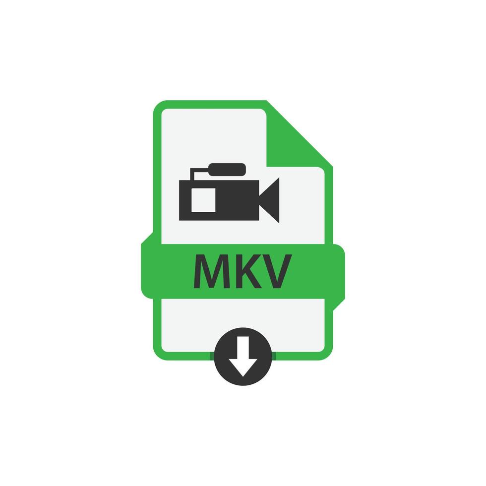 vector de archivo de video de descarga mkv