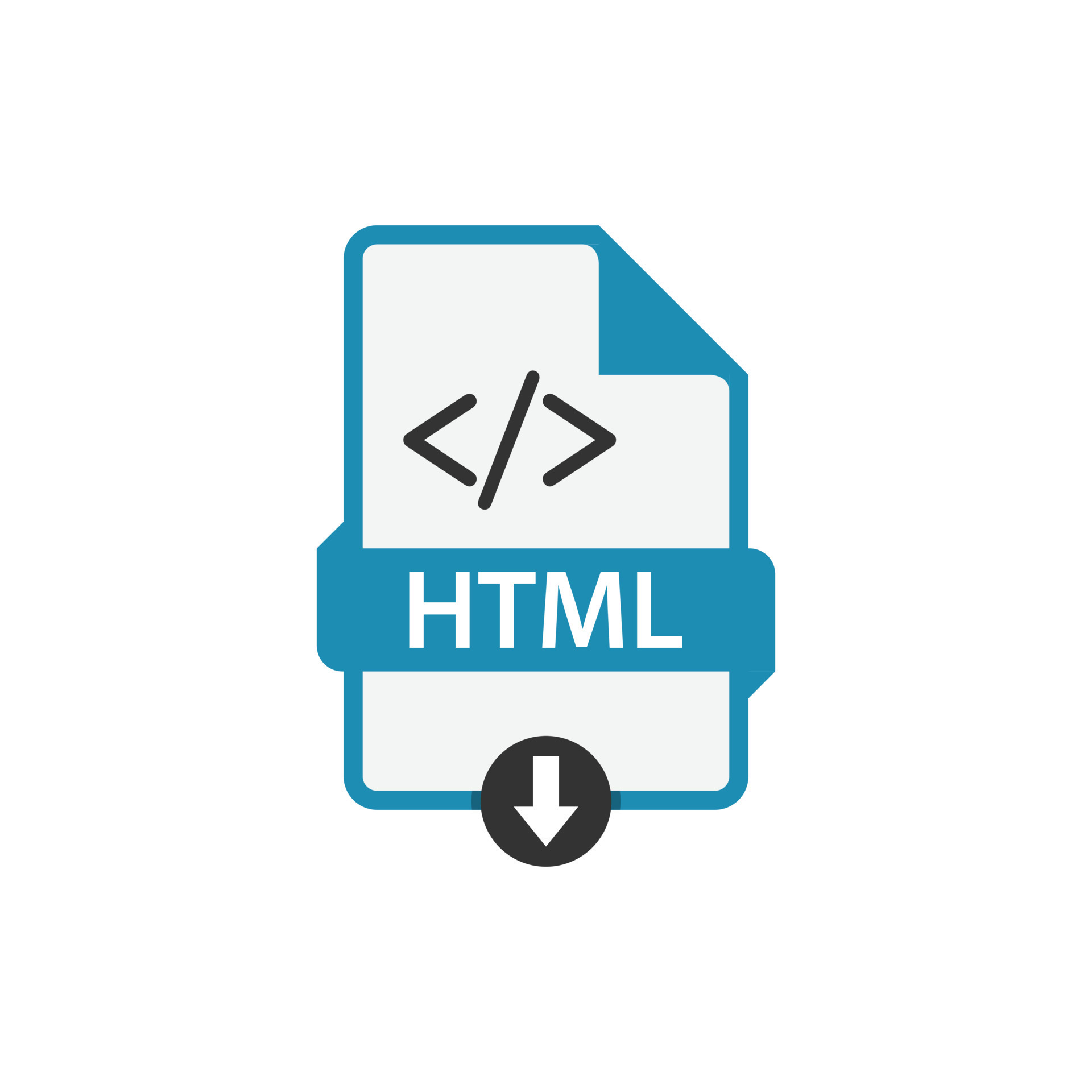 HTML file icon flat design vector 12799873 Vector Art at Vecteezy