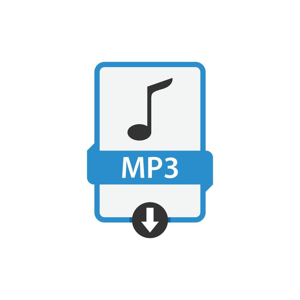 mp3 descargar vector de archivo de audio