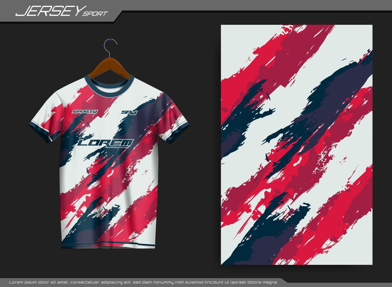 camiseta deportiva de punto. maqueta de camiseta de fútbol para club de fútbol. adecuado para jersey, fondo, afiche, etc. vector