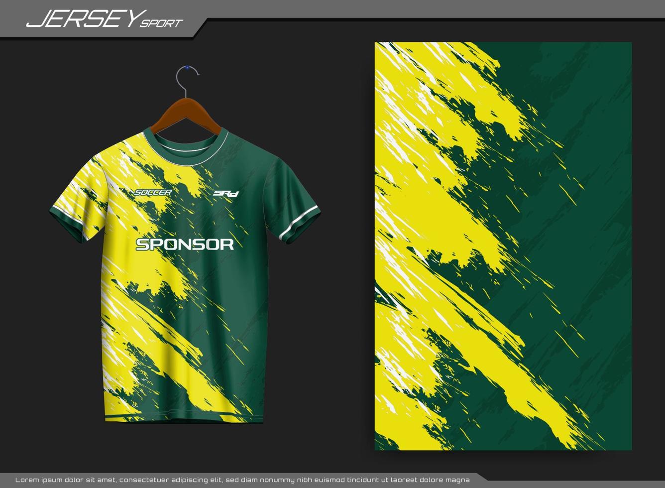 camiseta deportiva de punto. maqueta de camiseta de fútbol para club de fútbol. adecuado para jersey, fondo, afiche, etc. vector