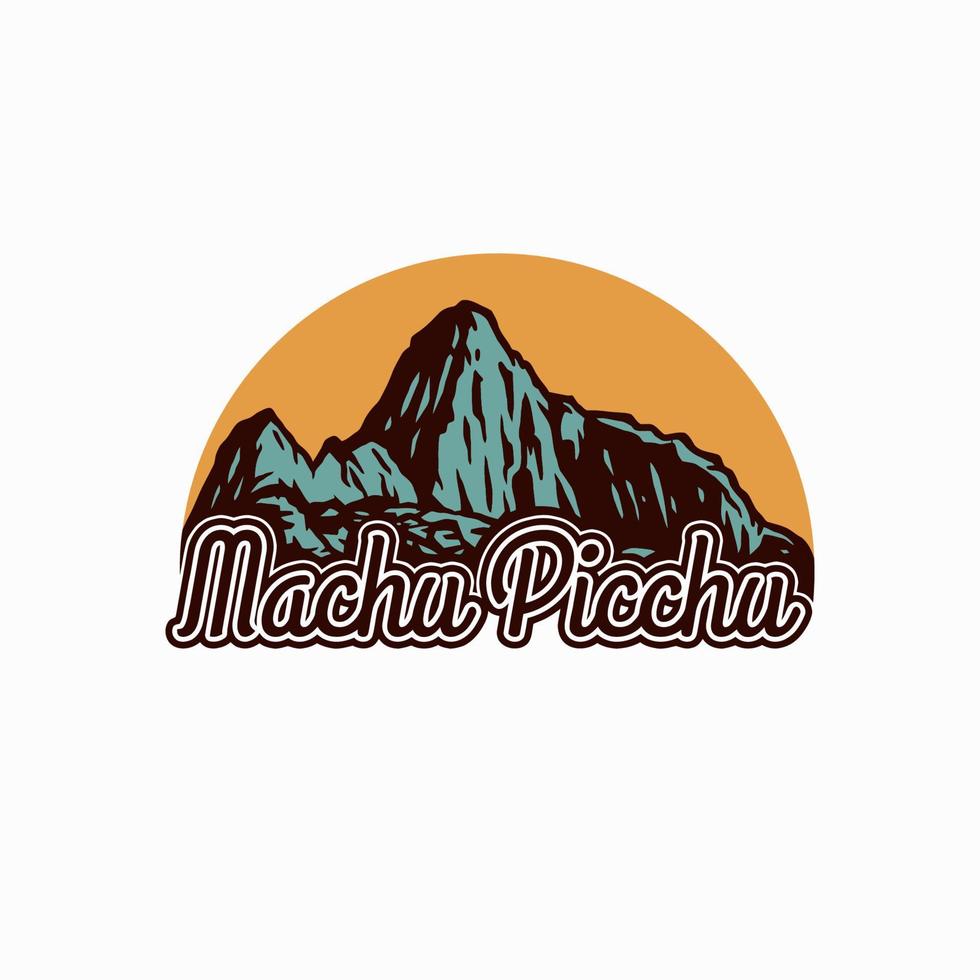 ilustración vectorial de machu picchu vector