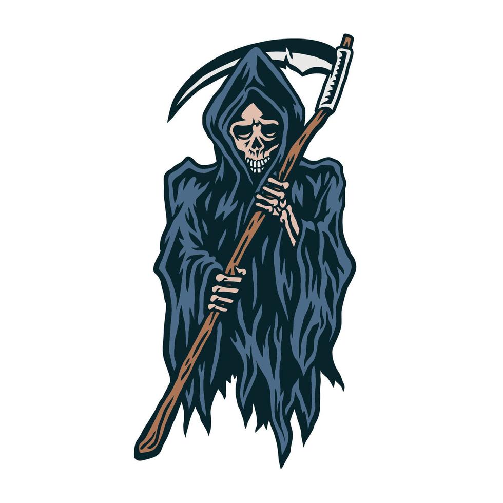 Vector illustration of grim reaper