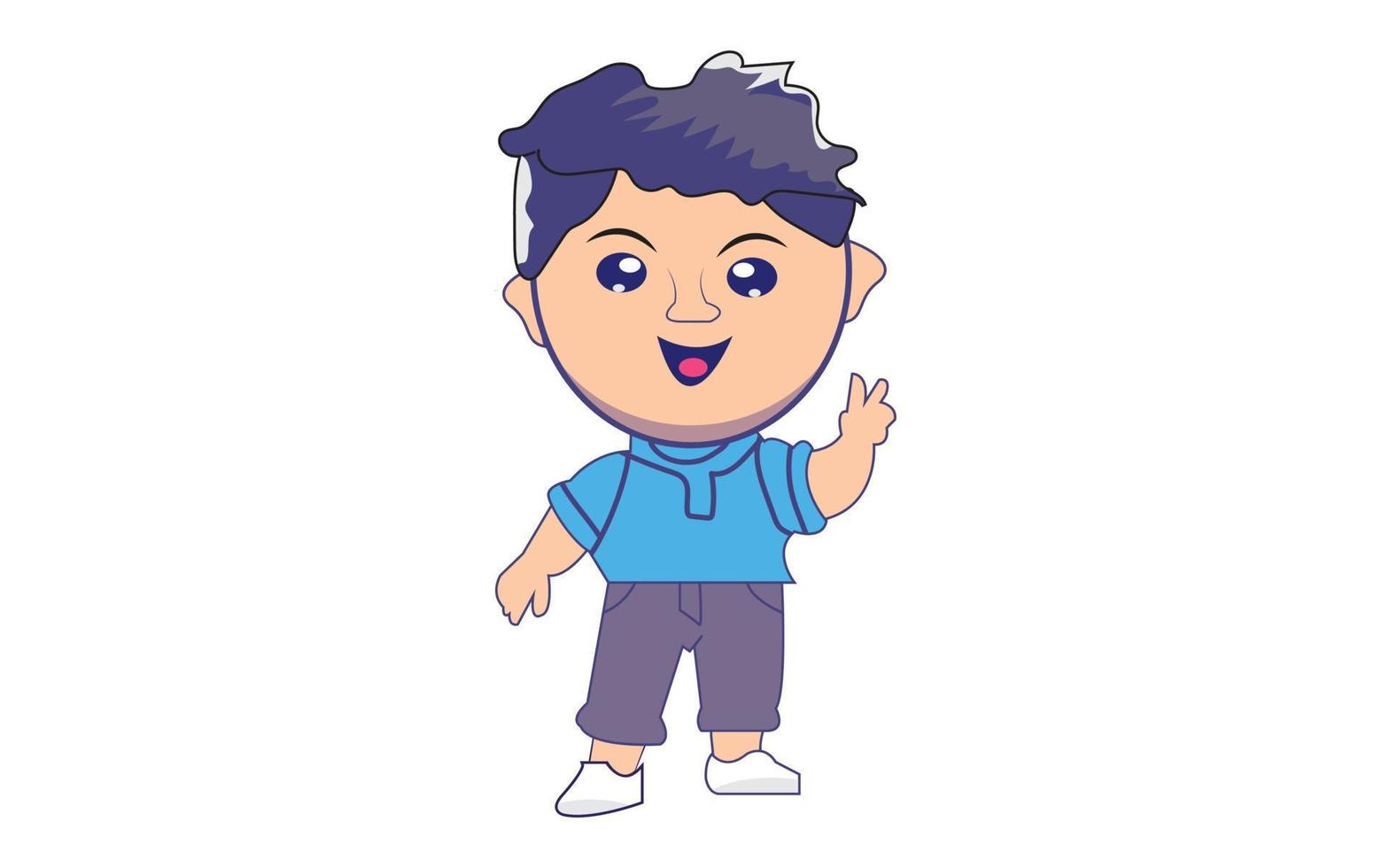 boy with smile vector