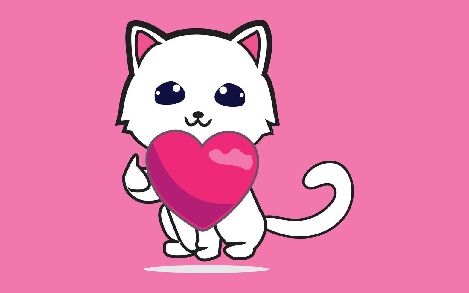 cat yawning cartoon Pro vector